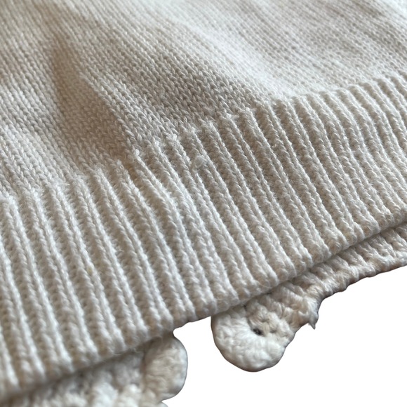 Vintage 80s Cottagecore Sweater M Granny Embroidery Fairy Balletcore Floral Twee - Picture 7 of 15